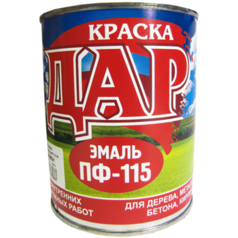 Эмаль ПФ-115 вишневая 0,9 кг ДАР Эмаль ПФ-115 вишневая 0,9 кг ДАР