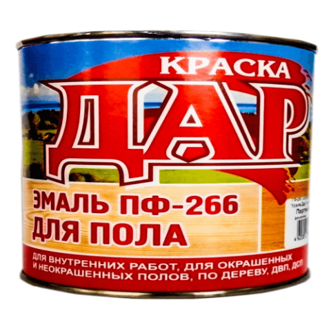 Эмаль ПФ-266 желто-коричневая 1,9 кг ДАР Эмаль ПФ-266 желто-коричневая 1,9 кг ДАР