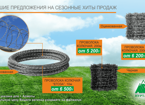 Спиральный барьер безопасности "ЕГОЗА" СББ-600-60-5 Оц Нуртау-А Спиральный барьер безопасности "ЕГОЗА" СББ-600-60-5 Оц Нуртау-А
